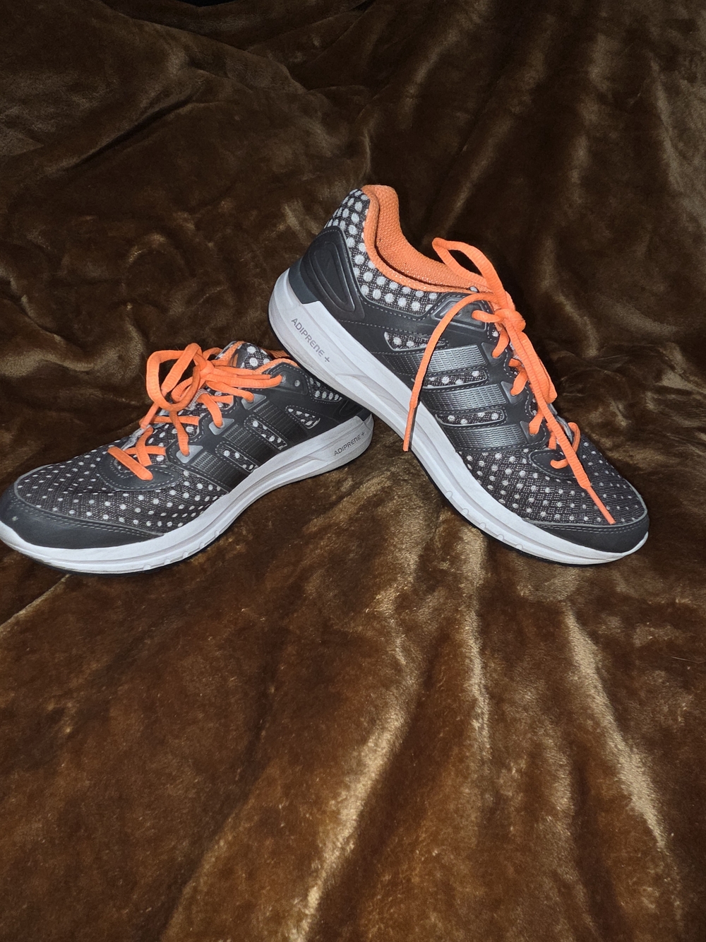 adidas Gray and Orange Women's Athletic Running Shoes